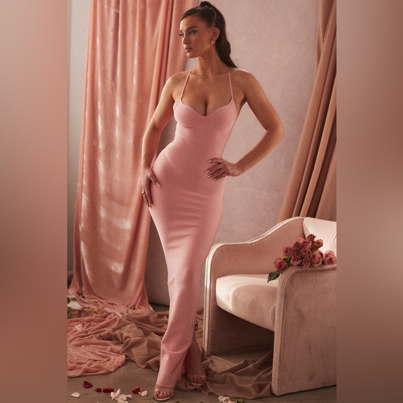 NWT House of CB FIFI Fairy Pink Bandage Maxi Dress - Picture 4 of 14